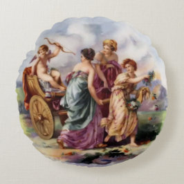 道をリードする守護天使 ラウンドクッション