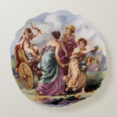 道をリードする守護天使 ラウンドクッション (裏面)