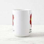 道を後ろ残して下さい コーヒーマグカップ (中央)