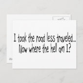 道を歩いて行く人を減らした ポストカード (正面/裏面)