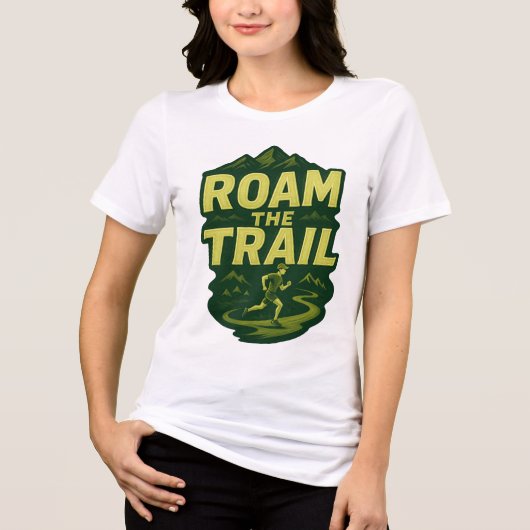 道を歩く(道走路の) トライブレンドTシャツ (正面)