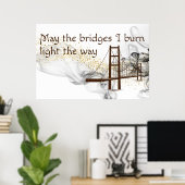 道を照らす橋が架かる ポスター (ホームオフィス)