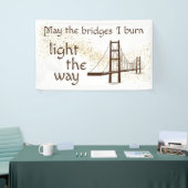 道を照らす橋が架かる 横断幕 (トレードショー)