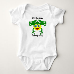 "道を行け、幸せなヒキガエル" 子供用Tシャツ ベビーボディスーツ