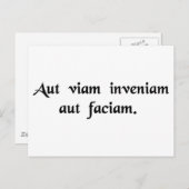 道を見つけるか、作るかのどちらかだ ポストカード (正面/裏面)