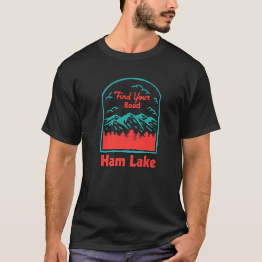 道を見つける キャンプ 名言 キャンパー 引用 ハム L Tシャツ (正面)