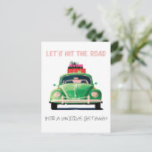 道を踏んで行こうユニーク ポストカード (スタンド正面)