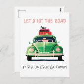 道を踏んで行こうユニーク ポストカード (正面/裏面)