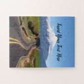 道を遠くに、タラナキ山、ストレートロード ジグソーパズル (横)