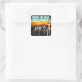 道を選ぶ旅の少ないおもしろい変更された芸術 スクエアシール (バッグ)