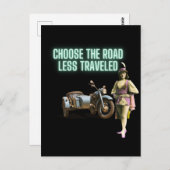 道を選ぶ旅の少ないおもしろい変更された芸術 ポストカード (正面/裏面)