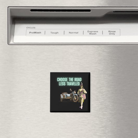 道を選ぶ旅の少ないおもしろい変更された芸術 マグネット (インサイチュ (食洗機))