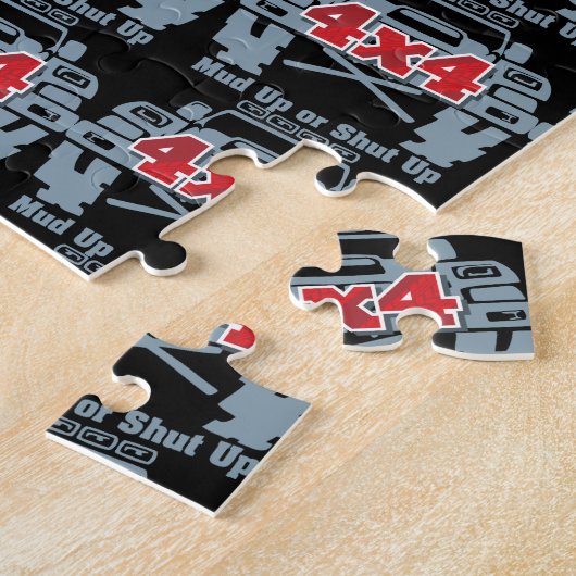 道を離れた泥上りか締められた4x4 ジグソーパズル (側面)