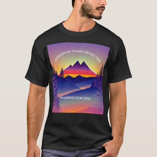道パーソナライズされた旅の旅から山 Tシャツ (正面)