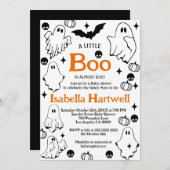 道中のベビー – ハロウィーンの赤ちゃんシャワー 招待状 (正面/裏面)
