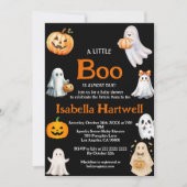 道中のベビー – ハロウィーンの赤ちゃんシャワー 招待状 (正面)