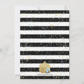 道中の小さなかぼちゃ - 青と金 - 男の子 招待状 (裏面)