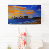 道保の夕日の完成 横断幕 (インサイチュ)