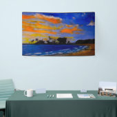 道保の夕日の完成 横断幕 (トレードショー)