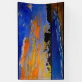 道保の夕日の完成 横断幕 (縦)