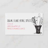 道具つぼのパン屋のペーストリー作りの職人の名刺 名刺 (裏面)