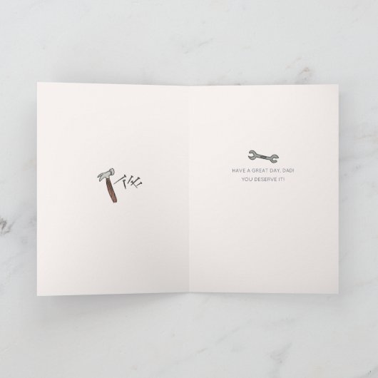 道具と壊れた物ファーザーデーパパ カード (内部)