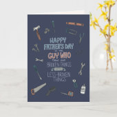 道具と壊れた物ファーザーデーパパ カード (黄色い花)