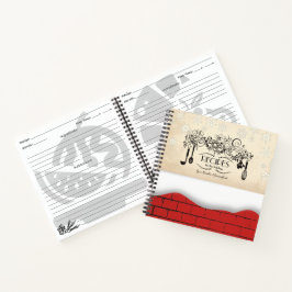 道具のれんが造りのクリスマス料理の本レシピ帳 ノートブック