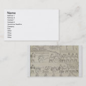 道具を持つ労働者および勝利を動かすためのロープ 名刺 (正面/裏面)