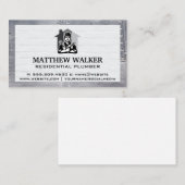 道具付き便利屋 | レンガ壁のメタルリベット 名刺 (正面/裏面)