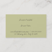 道具料理用のシェフの名刺 名刺 (裏面)