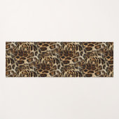 道化およびお洒落なヒョウの点の革穀物の一見 ヨガマット (正面(横))