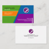 道化の眩ます色のくもの巣デザイナー名刺 名刺 (正面/裏面)