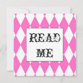 道化師のアリスの正方形の招待 招待状 (正面)