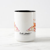 道化師のエビ、Hymenocercaのpicta ツートーンマグカップ (中央)