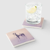 道化師のグレートデーン ストーンコースター (横)