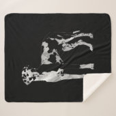 道化師のグレートデーン-真珠および銀 シェルパブランケット (正面(横))