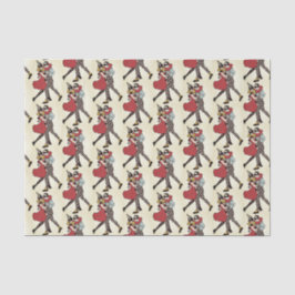 道化師のティッシュペーパーを踊るヴィンテージ 薄葉紙