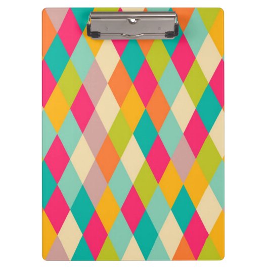 道化師のヴィンテージパターン クリップボード (正面)