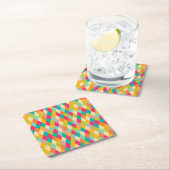 道化師のヴィンテージパターン スクエアペーパーコースター (インサイチュ)