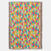 道化師のヴィンテージパターン スローブランケット (正面縦)