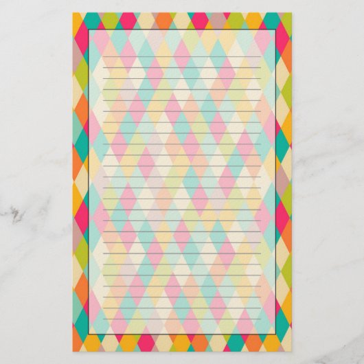 道化師のヴィンテージパターン 便箋 (正面)