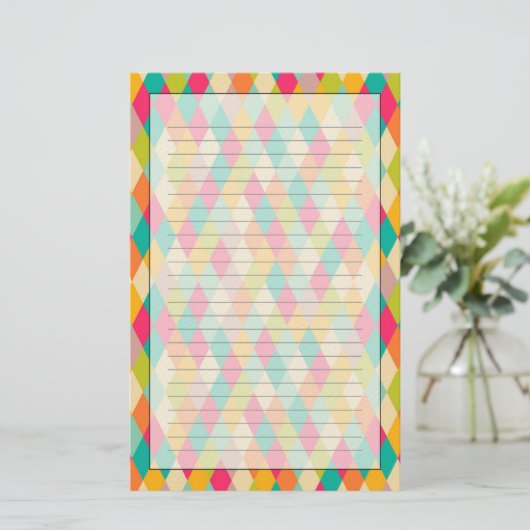 道化師のヴィンテージパターン 便箋 (スタンド正面)