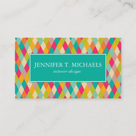 道化師のヴィンテージパターン 名刺 (正面)