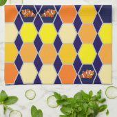 道化師の手描きアート キッチンタオル (折り畳み)