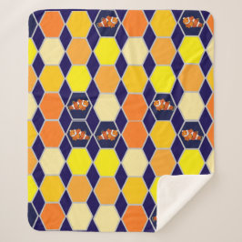 道化師の手描きアート シェルパブランケット