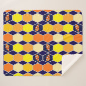 道化師の手描きアート シェルパブランケット (正面(横))