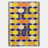 道化師の手描きアート スローブランケット (正面縦)