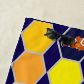 道化師の手描きアート ビーチタオル (インサイチュ)