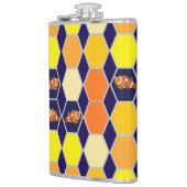 道化師の手描きアート フラスク (左)